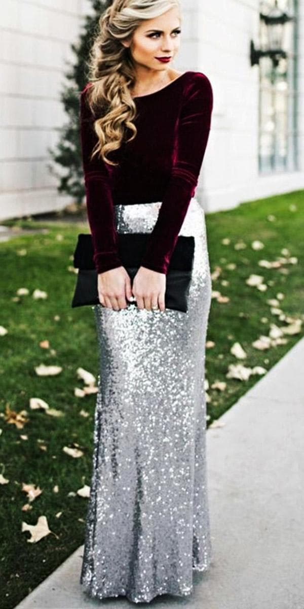 sequin skirt